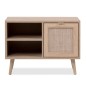 Finori Mueble zapatero Bali 73A roble Sonoma y patrón de caña natural Finori Mueble zapatero Bali 73A roble Sonoma y patrón de caña natural