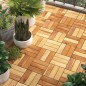 vidaXL Baldosas de terraza 20 uds madera maciza teca 30x30 cm vidaXL Baldosas de terraza 20 uds madera maciza teca 30x30 cm