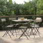 vidaXL Sillas cafetería plegables 6 uds acero y ratán sintético gris vidaXL Sillas cafetería plegables 6 uds acero y ratán sintético gris