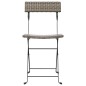 vidaXL Sillas cafetería plegables 6 uds acero y ratán sintético gris vidaXL Sillas cafetería plegables 6 uds acero y ratán sintético gris