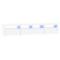 vidaXL Mueble de TV con luces LED blanco 210x35x40 cm