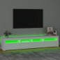 vidaXL Mueble de TV con luces LED blanco 210x35x40 cm