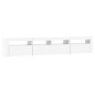 vidaXL Mueble de TV con luces LED blanco 210x35x40 cm