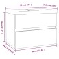 vidaXL Mueble de baño con lavabo madera contrachapada marrón roble vidaXL Mueble de baño con lavabo madera contrachapada marrón roble