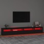 vidaXL Mueble de TV con luces LED Negro 270x35x40 cm vidaXL Mueble de TV con luces LED Negro 270x35x40 cm