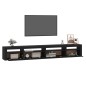 vidaXL Mueble de TV con luces LED Negro 270x35x40 cm vidaXL Mueble de TV con luces LED Negro 270x35x40 cm