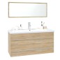 vidaXL Conjunto de muebles de baño contrachapada color roble Sonoma