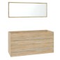 vidaXL Conjunto de muebles de baño contrachapada color roble Sonoma