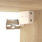 vidaXL Conjunto de muebles de baño contrachapada color roble Sonoma