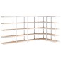 vidaXL Estantería 5 niveles 5 uds acero madera contrachapada plateado vidaXL Estantería 5 niveles 5 uds acero madera contrachapada plateado