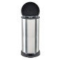 Curver Papelera de pedal Deco con forma D plateado 40 L Curver Papelera de pedal Deco con forma D plateado 40 L