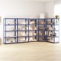 vidaXL Estantería 5 niveles 5 uds acero y madera contrachapada azul vidaXL Estantería 5 niveles 5 uds acero y madera contrachapada azul
