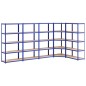 vidaXL Estantería 5 niveles 5 uds acero y madera contrachapada azul vidaXL Estantería 5 niveles 5 uds acero y madera contrachapada azul
