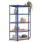 vidaXL Estantería 5 niveles 5 uds acero y madera contrachapada azul vidaXL Estantería 5 niveles 5 uds acero y madera contrachapada azul