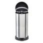 Curver Papelera de pedal Deco con forma D plateado 40 L Curver Papelera de pedal Deco con forma D plateado 40 L