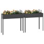 vidaXL Jardineras 2 unidades acero galvanizado gris antracita vidaXL Jardineras 2 unidades acero galvanizado gris antracita