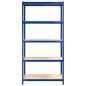 vidaXL Estantería 5 niveles 3 uds acero y madera contrachapada azul vidaXL Estantería 5 niveles 3 uds acero y madera contrachapada azul