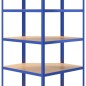 vidaXL Estantería 5 niveles 3 uds acero y madera contrachapada azul vidaXL Estantería 5 niveles 3 uds acero y madera contrachapada azul