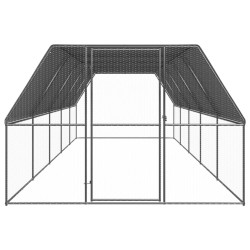 vidaXL Jaula gallinero de exterior de acero galvanizado 3x10x2 m