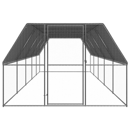 vidaXL Jaula gallinero de exterior de acero galvanizado 3x10x2 m