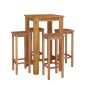 vidaXL Mesa y taburetes altos de jardín 5 pzas madera maciza acacia vidaXL Mesa y taburetes altos de jardín 5 pzas madera maciza acacia