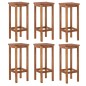 vidaXL Mesa y taburetes altos de jardín 7 pzas madera maciza acacia vidaXL Mesa y taburetes altos de jardín 7 pzas madera maciza acacia