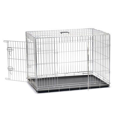 Karlie Jaula para perros con 2 puertas plateado 107,5x70,5x76,5 cm