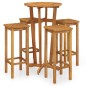 vidaXL Mesa y taburetes altos de jardín 5 pzas madera maciza acacia vidaXL Mesa y taburetes altos de jardín 5 pzas madera maciza acacia