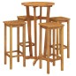 vidaXL Mesa y taburetes altos de jardín 5 pzas madera maciza acacia vidaXL Mesa y taburetes altos de jardín 5 pzas madera maciza acacia