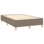 vidaXL Cama box spring con colchón tela gris taupe 120x200 cm