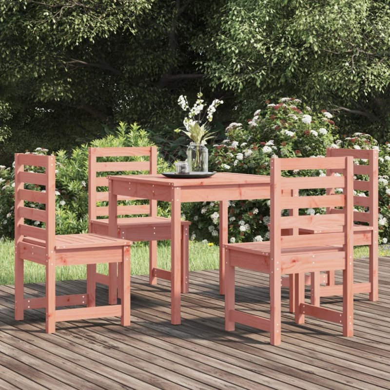 vidaXL Juego de comedor para jardín 5 pzas madera maciza Douglas vidaXL Juego de comedor para jardín 5 pzas madera maciza Douglas