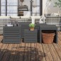 vidaXL Juego de cajas de jardín 4 piezas madera maciza de pino gris vidaXL Juego de cajas de jardín 4 piezas madera maciza de pino gris