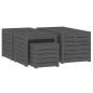 vidaXL Juego de cajas de jardín 4 piezas madera maciza de pino gris vidaXL Juego de cajas de jardín 4 piezas madera maciza de pino gris