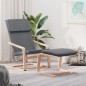 vidaXL Sillón de relax con taburete tela gris oscuro vidaXL Sillón de relax con taburete tela gris oscuro