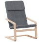 vidaXL Sillón de relax con taburete tela gris oscuro vidaXL Sillón de relax con taburete tela gris oscuro