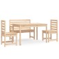 vidaXL Juego de comedor de jardín 4 piezas madera maciza de pino vidaXL Juego de comedor de jardín 4 piezas madera maciza de pino