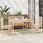 vidaXL Juego de comedor de jardín 4 piezas madera maciza de pino vidaXL Juego de comedor de jardín 4 piezas madera maciza de pino