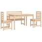 vidaXL Juego de comedor de jardín 4 piezas madera maciza de pino vidaXL Juego de comedor de jardín 4 piezas madera maciza de pino