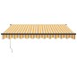 vidaXL Toldo retráctil automático amarillo y blanco 3x2,5 m vidaXL Toldo retráctil automático amarillo y blanco 3x2,5 m