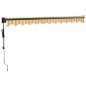 vidaXL Toldo retráctil automático amarillo y blanco 3x2,5 m vidaXL Toldo retráctil automático amarillo y blanco 3x2,5 m