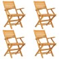 vidaXL Juego de comedor para jardín 5 piezas madera maciza de teca vidaXL Juego de comedor para jardín 5 piezas madera maciza de teca