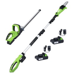 vidaXL Set de herramientas eléctricas de jardín sin cable 2 piezas
