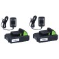 vidaXL Set de herramientas eléctricas de jardín sin cable 2 piezas vidaXL Set de herramientas eléctricas de jardín sin cable 2 piezas