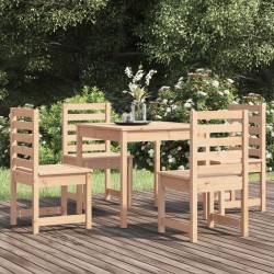 vidaXL Juego de comedor de jardín 5 piezas madera maciza de pino