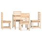 vidaXL Juego de comedor de jardín 5 piezas madera maciza de pino vidaXL Juego de comedor de jardín 5 piezas madera maciza de pino