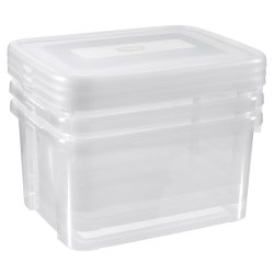Curver Juego de cajas de almacenamiento Handy 3x25L transparente