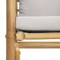 vidaXL Set de muebles de jardín 7 piezas bambú y cojines gris claro vidaXL Set de muebles de jardín 7 piezas bambú y cojines gris claro
