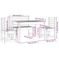 vidaXL Juego de comedor de jardín 4 piezas madera maciza pino blanco vidaXL Juego de comedor de jardín 4 piezas madera maciza pino blanco