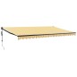 vidaXL Toldo retráctil automático amarillo y blanco 5x3 m vidaXL Toldo retráctil automático amarillo y blanco 5x3 m
