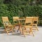 vidaXL Sillas de jardín plegables 4 uds madera maciza teca 47x62x90 cm vidaXL Sillas de jardín plegables 4 uds madera maciza teca 47x62x90 cm